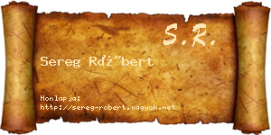 Sereg Róbert névjegykártya