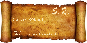 Sereg Róbert névjegykártya